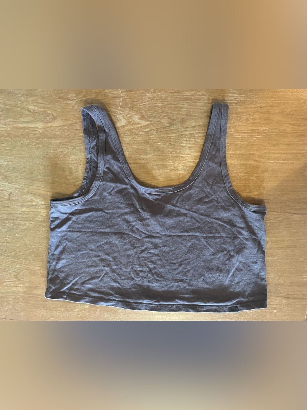 SET Active 100% Cotton Tank Top Women’s Large Brown/taupe